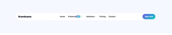 Header 19 section — Mega Menu Builder · Floating pill