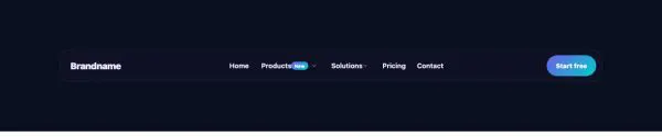 Header 21 section — Mega Menu Builder · Dark