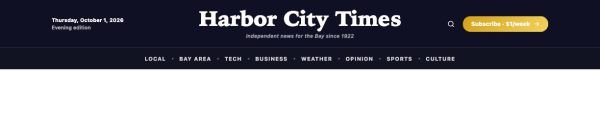 Header 23 section — Newspaper · dark edition with gold accent