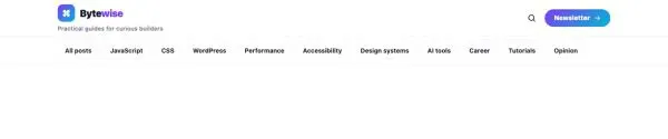Header 31 section — Tech blog · topic chips row
