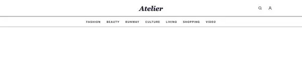 Header 37 section — Fashion magazine · centered italic + rules