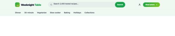 Header 39 section — Recipe portal · search 2,400 recipes