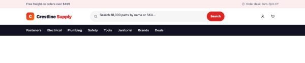Header 62 section — B2B supplier · search, account and cart
