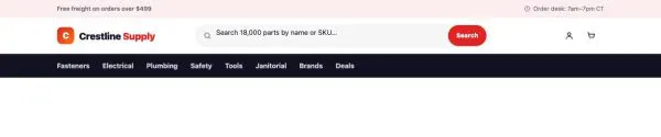 Header 62 section — B2B supplier · search, account and cart