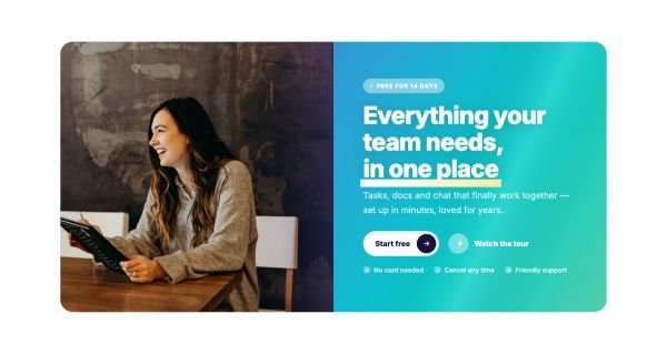 Hero 06 section — Call to action · split with trust points