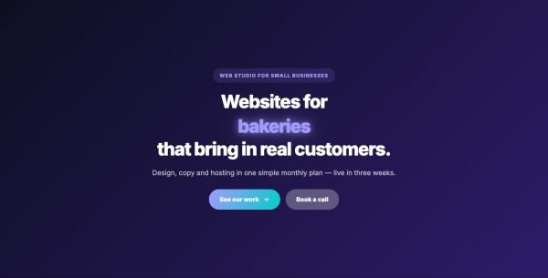 Hero 15 section — Rotating words headline