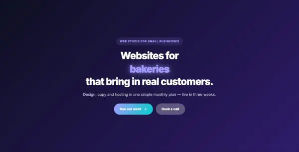 Hero 15 section — Rotating words headline