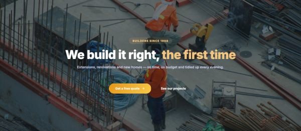 Hero 23 section — Builder · photo with overlay