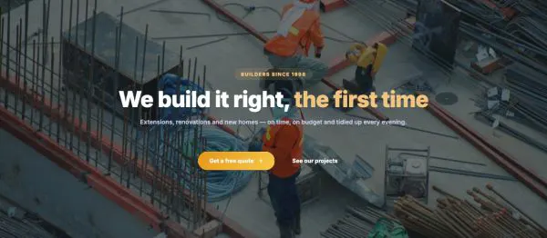 Hero 23 section — Builder · photo with overlay