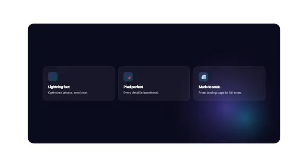 Hero 37 section — Mouse-follow Spotlight Section · Soft glow
