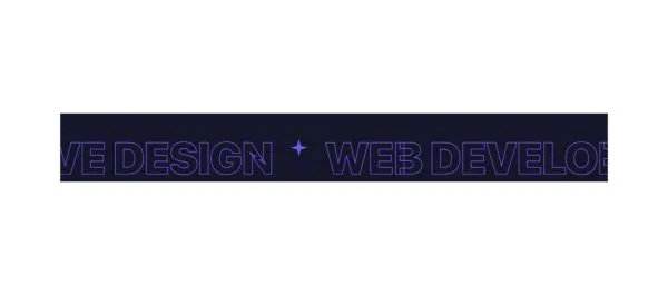 Marketing 08 section — Gradient Text Marquee · Outline only