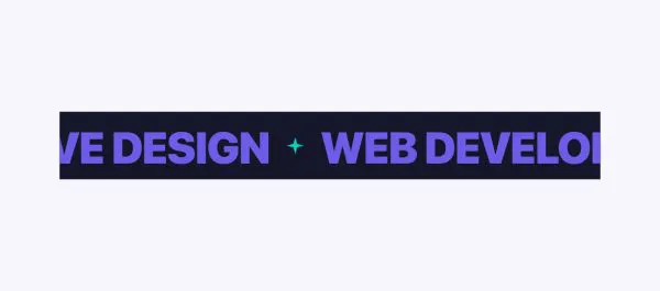 Marketing 09 section — Gradient Text Marquee · Solid color
