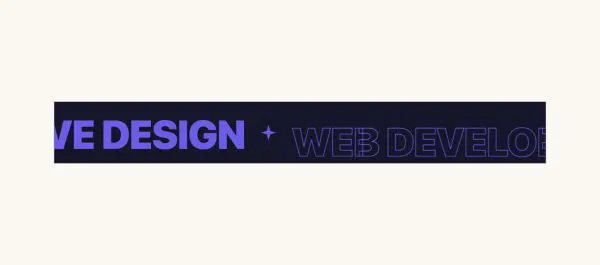Marketing 10 section — Gradient Text Marquee · Alternating fill / outline