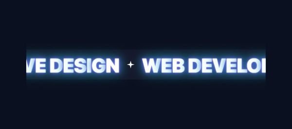 Marketing 12 section — Gradient Text Marquee · Neon glow