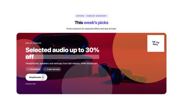 Marketing 13 section — Banner / Promo Box · Vibrant Gradient