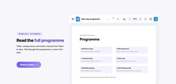 Media 04 section — PDF reader · program