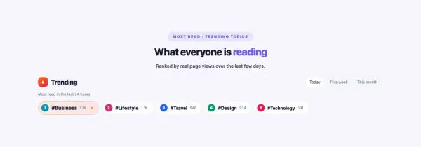 News & Magazine 32 section — Trending Posts · Trending topics