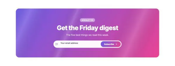 Newsletter 02 section — Newsletter · dark