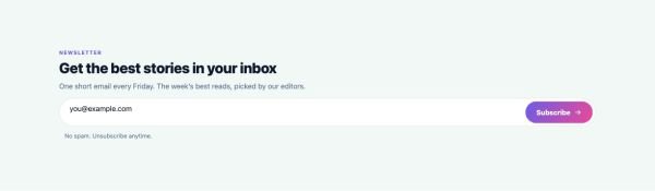 Newsletter 04 section — Newsletter · Inline (one line)