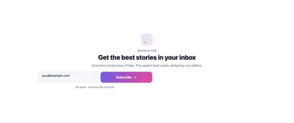 Newsletter 06 section — Newsletter · Card