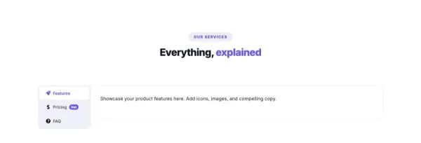 Services 06 section — Tabbed services