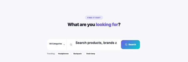 Shop 12 section — Big product search