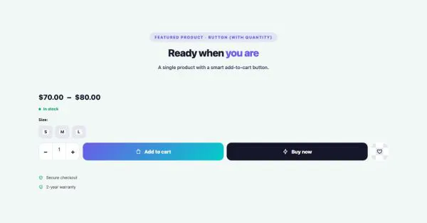 Shop 43 section — Add to Cart Button · Button (with quantity)