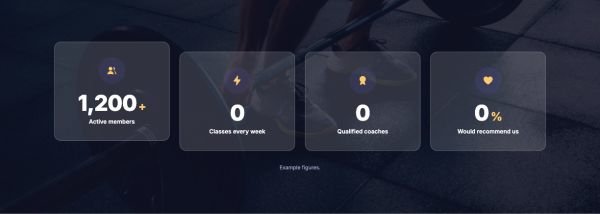 Stats 06 section — Gym numbers · dark