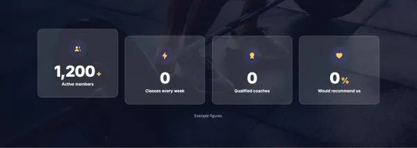 Stats 06 section — Gym numbers · dark