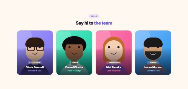 Team 05 section — Team · blob photos