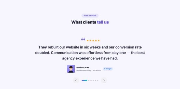 Testimonials 03 section — Centered slider