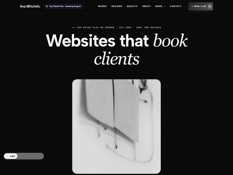 Ava Mitchell — Upwork Web Designer demo