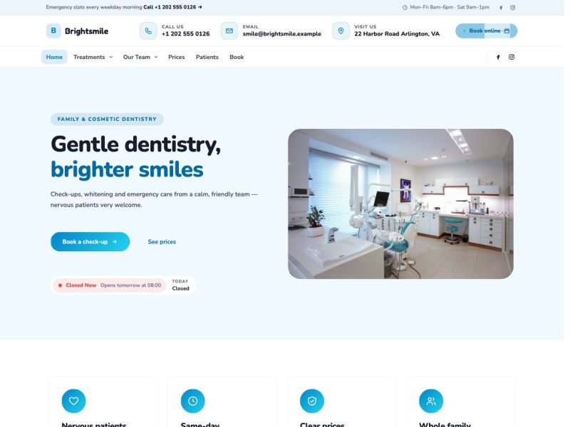 Brightsmile — Dental Clinic demo
