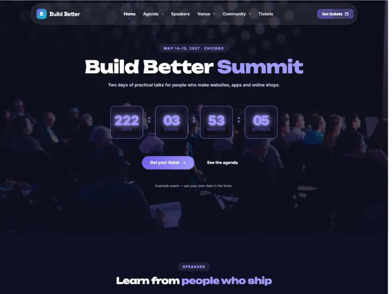 Build Better — Conference demo website