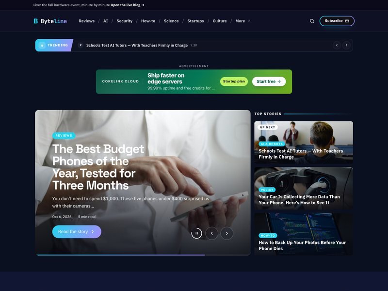 Byteline — Tech News demo