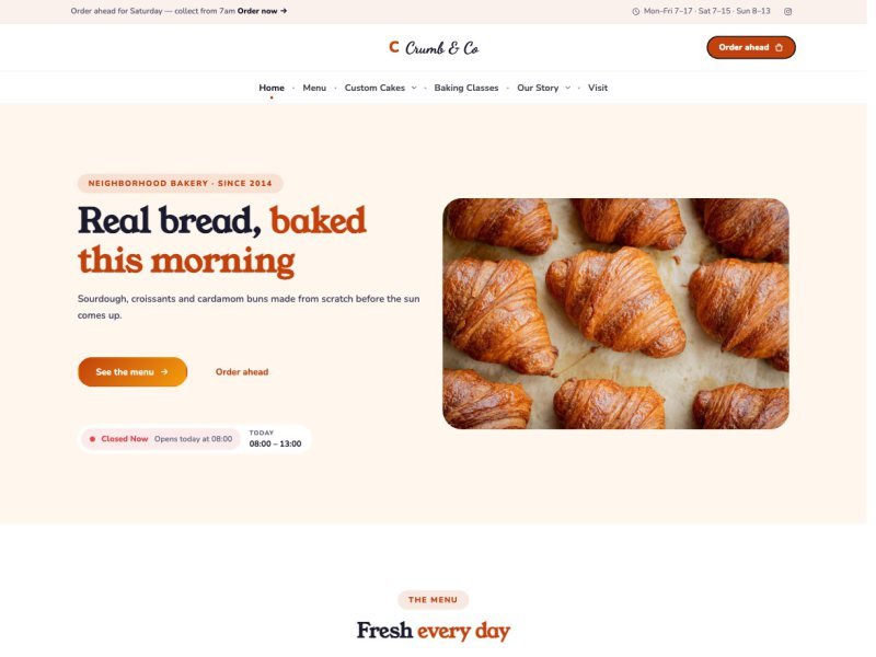 Crumb & Co — Bakery demo