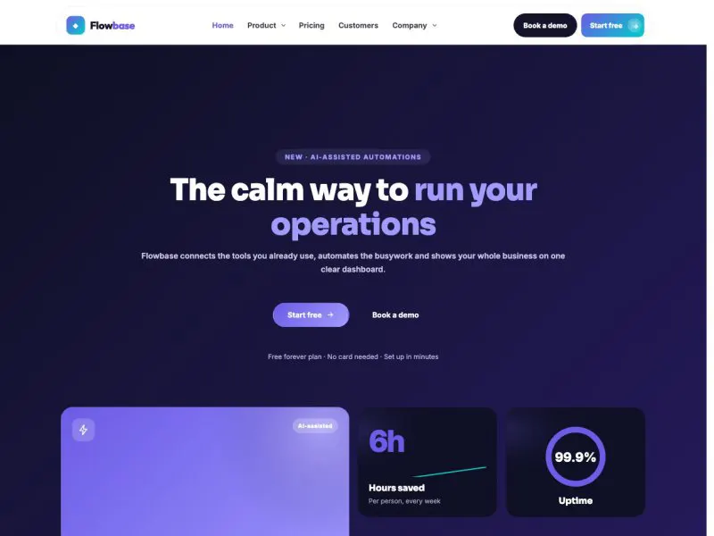 Flowbase — SaaS demo website