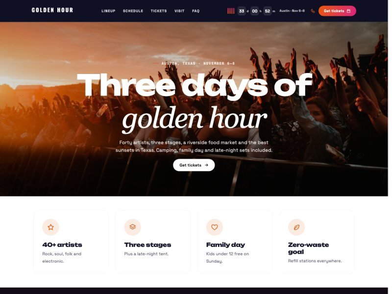 Golden Hour Music Festival —  demo