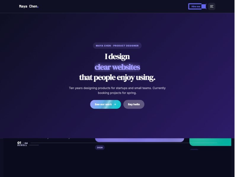 Maya Chen — Designer Portfolio