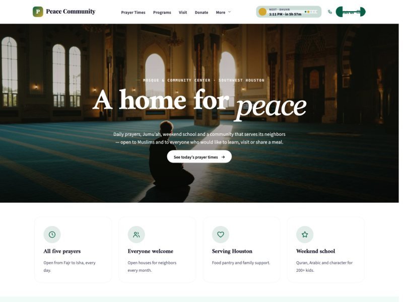 Peace Community Mosque —  demo