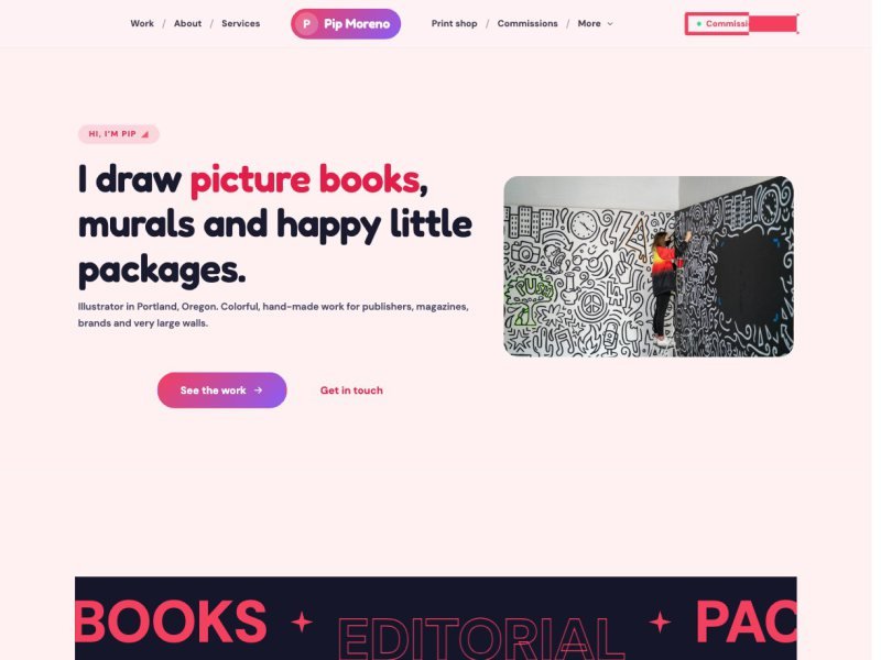Pip Moreno — Illustrator Portfolio demo
