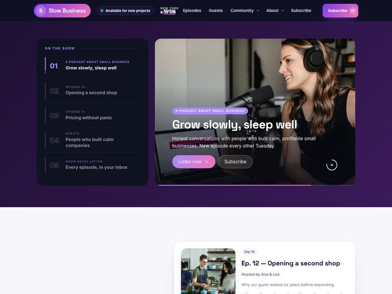Slow Business — Podcast demo