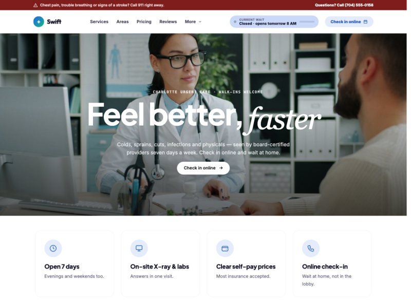 Swift Urgent Care —  demo